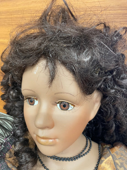 VERY RARE 4 FOOT VINTAGE ASHLEY BELLE PORCELIAN DOLL, SOUTHERN BELLE STYLE V-47