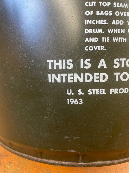 VTG MILITARY 17 1/2 GAL 1963 DEPARTMENT OF DEFENSE DRINKING WATER COMMODE(Drum Only) Nr 4
