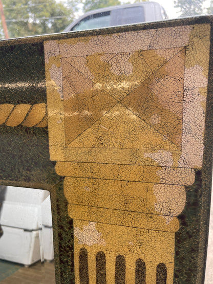 Maitland Smith Limited Tessellated Stone Mirror, Green & Gold
