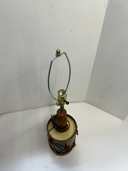 Lamp, SAB, Vintage American Eagle Drum Base Desk Lamp