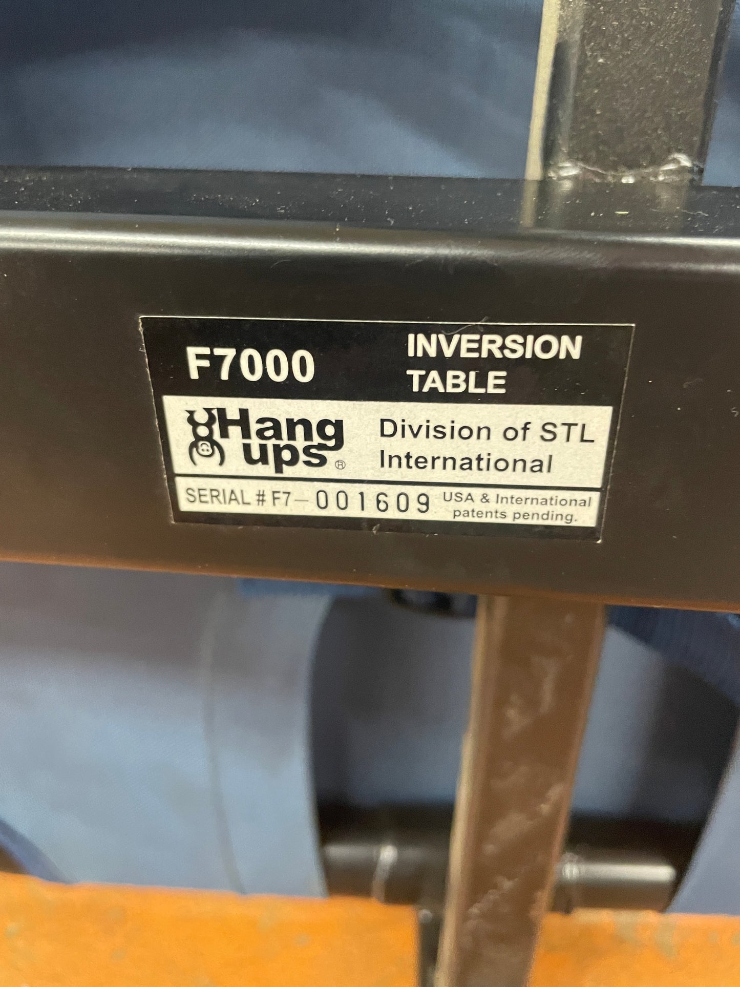 HANG UPS F7000 INVERSION TABLE