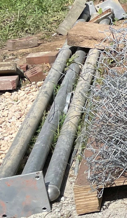 Poles, RR, 7 Gauge, Galvanized, 3/16”, 10’4” long