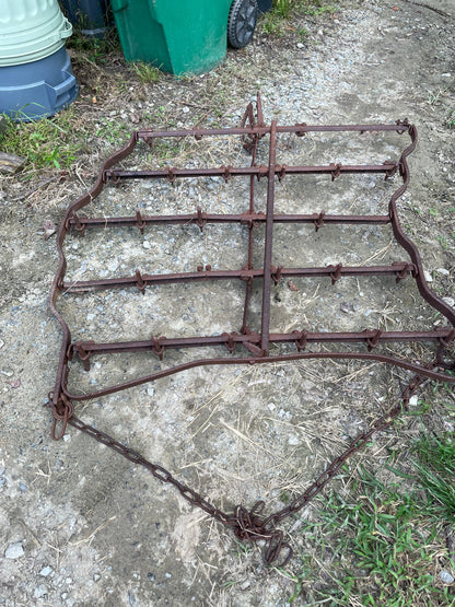 Tools, RR, Harrow, Old Farm Vintage Spike Tooth Harrow